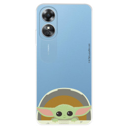 Funda para Oppo A17 Oficial de Star Wars Baby Yoda Sonrisas - The Mandalorian