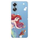 Funda para Oppo A17 Oficial de Disney Ariel y Sebastián Burbujas - La Sirenita