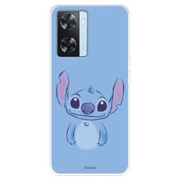 Funda para Oppo A57s Oficial de Disney Stitch Azul - Lilo & Stitch