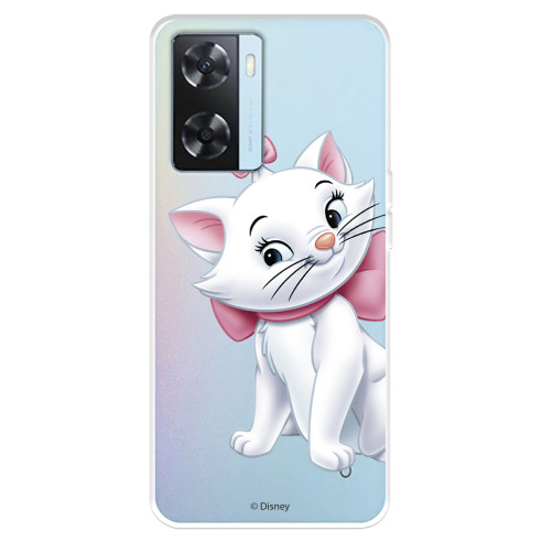 Funda para Oppo A57s Oficial de Disney Marie Silueta - Los Aristogatos