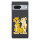 Funda para Google Pixel 7 5G Oficial de Disney Simba y Nala Silueta - El Rey León