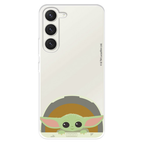 Funda para Samsung Galaxy S23 Oficial de Star Wars Baby Yoda Sonrisas - The Mandalorian