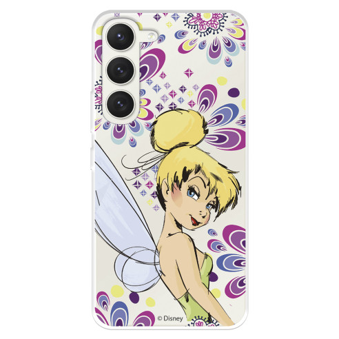 Funda para Samsung Galaxy S23 Oficial de Disney Campanilla Flores - Peter Pan