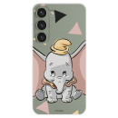 Funda para Samsung Galaxy S23+ Oficial de Disney Dumbo Silueta Transparente - Dumbo