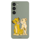 Funda para Samsung Galaxy S23+ Oficial de Disney Simba y Nala Silueta - El Rey León