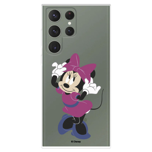 Funda para Samsung Galaxy S23 Ultra Oficial de Disney Minnie Rosa - Clásicos Disney