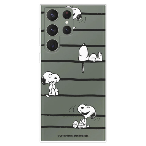 Funda para Samsung Galaxy S23 Ultra Oficial de Peanuts Snoopy rayas - Snoopy