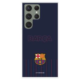 Funda para Samsung Galaxy S23 Ultra del FC Barcelona Barsa Fondo Azul  - Licencia Oficial FC Barcelona