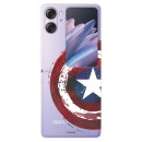 Funda para Oppo Find N2 Flip Oficial de Marvel Capitán América Escudo Transparente - Marvel