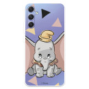 Funda para Samsung Galaxy A34 5G Oficial de Disney Dumbo Silueta Transparente - Dumbo