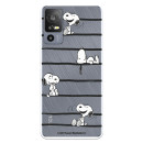 Funda para TCL 40R 5G Oficial de Peanuts Snoopy rayas - Snoopy