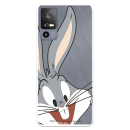 Funda para TCL 40R 5G Oficial de Warner Bros Bugs Bunny Silueta Transparente - Looney Tunes