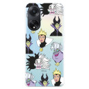 Funda para Oppo A98 5G Oficial de Disney Villanas Patrón - Villanas Disney