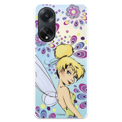 Funda para Oppo A98 5G Oficial de Disney Campanilla Flores - Peter Pan