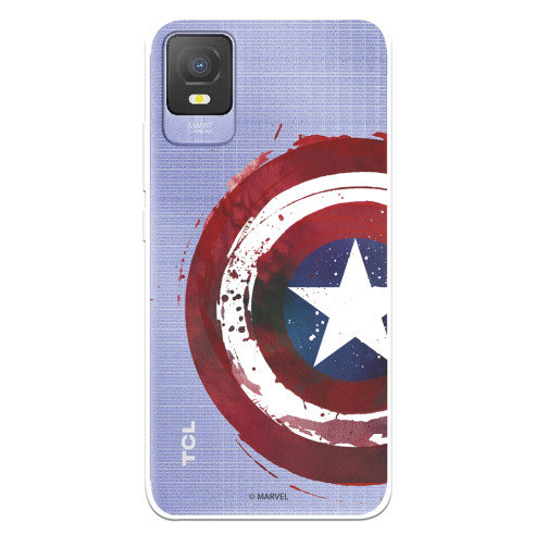 Funda para TCL 403 Oficial de Marvel Capitán América Escudo Transparente - Marvel