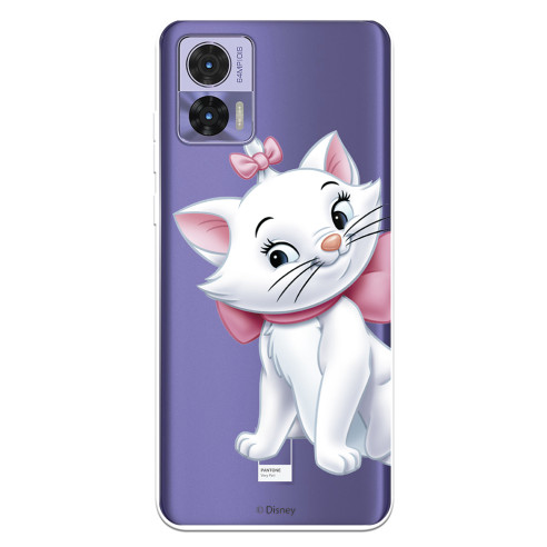 Funda para Motorola Edge 30 Neo Oficial de Disney Marie Silueta - Los Aristogatos