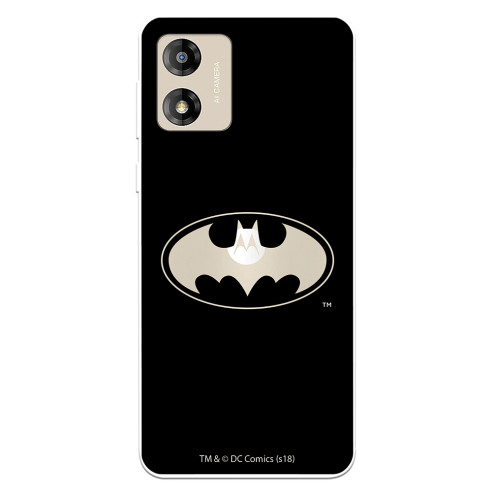 Funda para Motorola Moto E13 Oficial de DC Comics Batman Logo Transparente - DC Comics