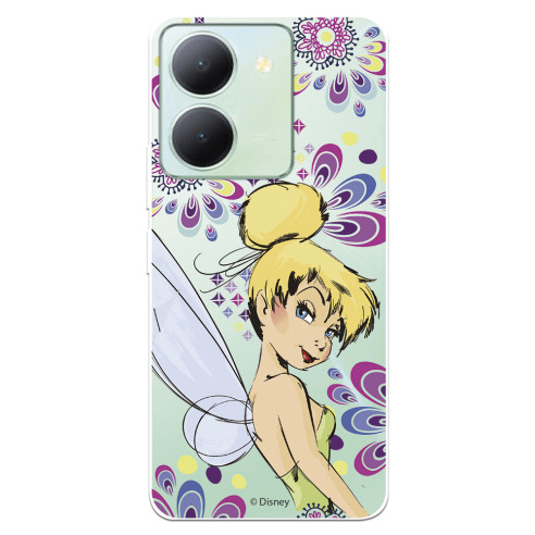 Funda para Vivo Y36 Oficial de Disney Campanilla Flores - Peter Pan