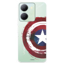 Funda para Vivo Y36 Oficial de Marvel Capitán América Escudo Transparente - Marvel