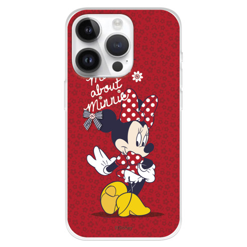 Funda para iPhone 15 Pro Oficial de Disney Minnie Mad About - Clásicos Disney