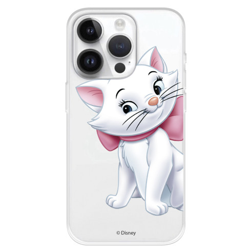 Funda para iPhone 15 Pro Oficial de Disney Marie Silueta - Los Aristogatos