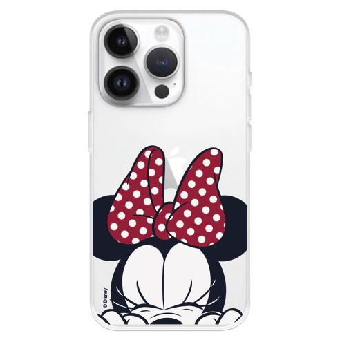 Funda para iPhone 15 Pro Oficial de Disney Minnie Cara - Clásicos Disney