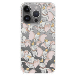 Funda para iPhone 15 Pro Max Oficial de Disney Dumbo Siluetas Transparente - Dumbo