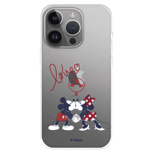 Funda para iPhone 15 Pro Max Oficial de Disney Mickey y Minnie Love - Clásicos Disney