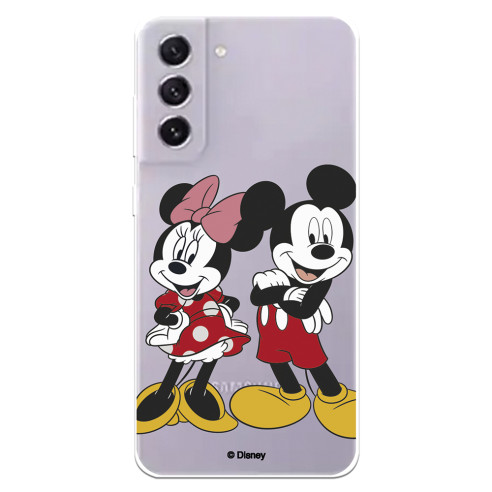 Funda para Samsung Galaxy S23 FE Oficial de Disney Mickey y Minnie Posando - Clásicos Disney