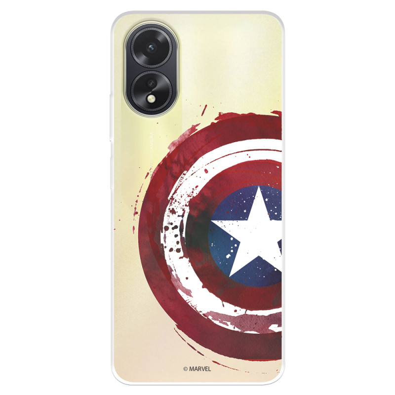 Funda para Oppo A38 Oficial de Marvel Capitán América Escudo Transparente - Marvel