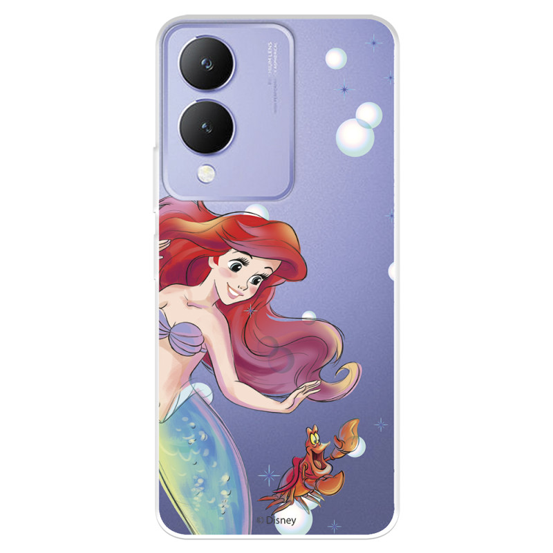 Funda para Vivo Y17s Oficial de Disney Ariel y Sebastián Burbujas - La Sirenita