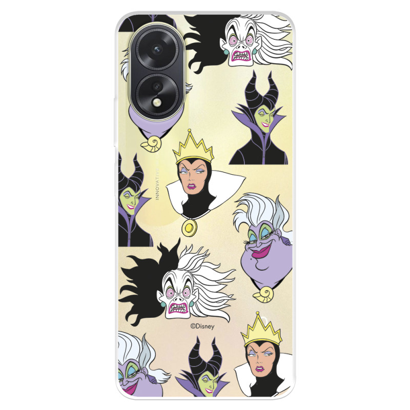 Funda para Oppo A18 Oficial de Disney Villanas Patrón - Villanas Disney