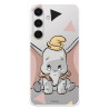 Funda para Samsung Galaxy S24 Oficial de Disney Dumbo Silueta Transparente - Dumbo