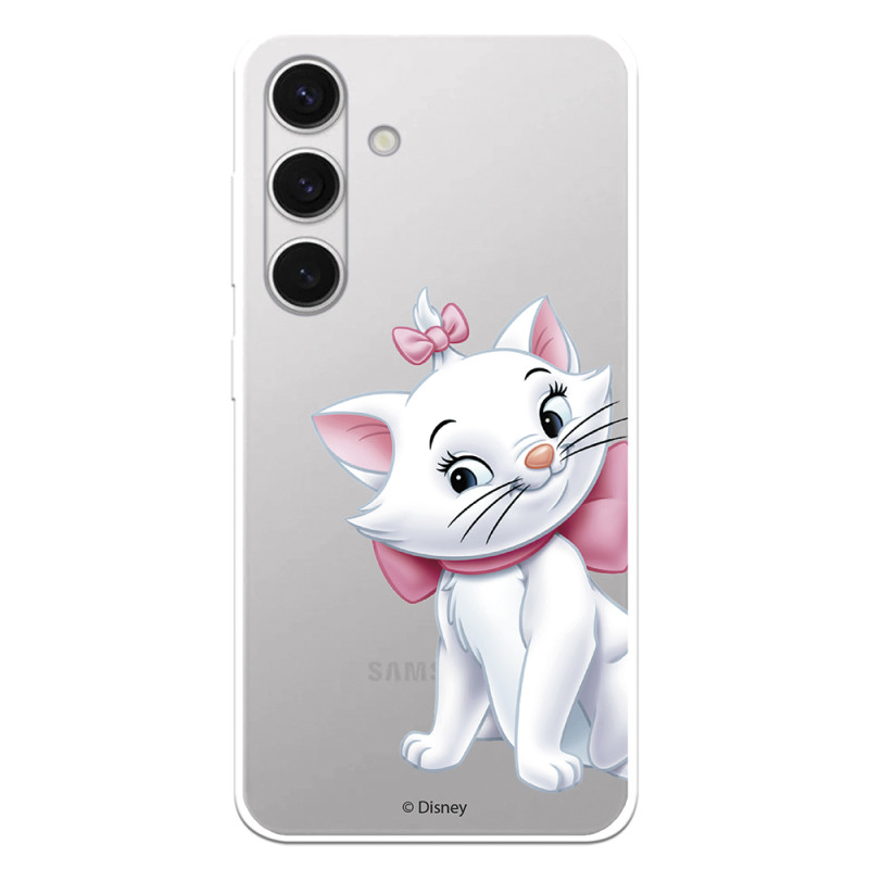 Funda para Samsung Galaxy S24 Oficial de Disney Marie Silueta - Los Aristogatos