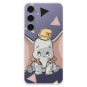 Funda para Samsung Galaxy S24 Plus Oficial de Disney Dumbo Silueta Transparente - Dumbo