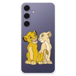 Funda para Samsung Galaxy S24 Plus Oficial de Disney Simba y Nala Silueta - El Rey León