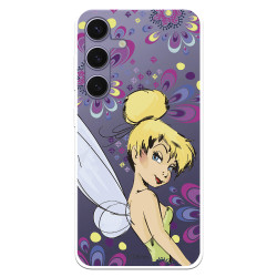 Funda para Samsung Galaxy S24 Plus Oficial de Disney Campanilla Flores - Peter Pan