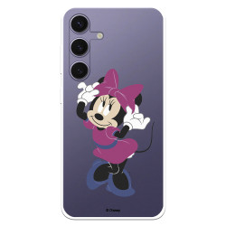 Funda para Samsung Galaxy S24 Plus Oficial de Disney Minnie Rosa - Clásicos Disney