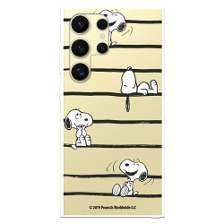 Funda para Samsung Galaxy S24 Ultra Oficial de Peanuts Snoopy rayas - Snoopy