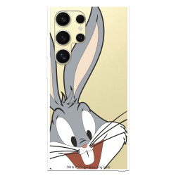 Funda para Samsung Galaxy S24 Ultra Oficial de Warner Bros Bugs Bunny Silueta Transparente - Looney Tunes