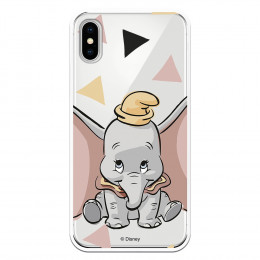 Carcasa Oficial Disney Dumbo silueta transparente para iPhone X - Dumbo- La Casa de las Carcasas