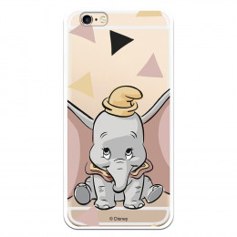 Carcasa Oficial Disney Dumbo silueta transparente para iPhone 6S - Dumbo- La Casa de las Carcasas