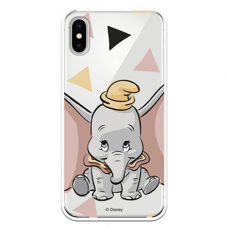 Carcasa Oficial Disney Dumbo silueta transparente para iPhone XS - Dumbo- La Casa de las Carcasas