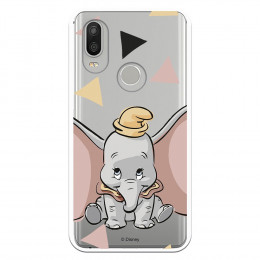 Carcasa Oficial Disney Dumbo silueta transparente para BQ Aquaris X2 Pro - Dumbo- La Casa de las Carcasas