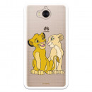 Carcasa Oficial Disney Simba y Nala transparente para Huawei Y5 2017 - El Rey León- La Casa de las Carcasas