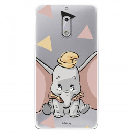 Carcasa Oficial Disney Dumbo silueta transparente para Nokia 6 - Dumbo- La Casa de las Carcasas