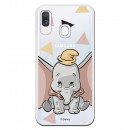 Carcasa Oficial Disney Dumbo silueta transparente para Samsung Galaxy A40 - Dumbo- La Casa de las Carcasas