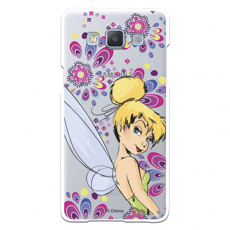 Carcasa Oficial Disney Campanilla Flores Transparente para Samsung Galaxy A5 - Peter Pan- La Casa de las Carcasas