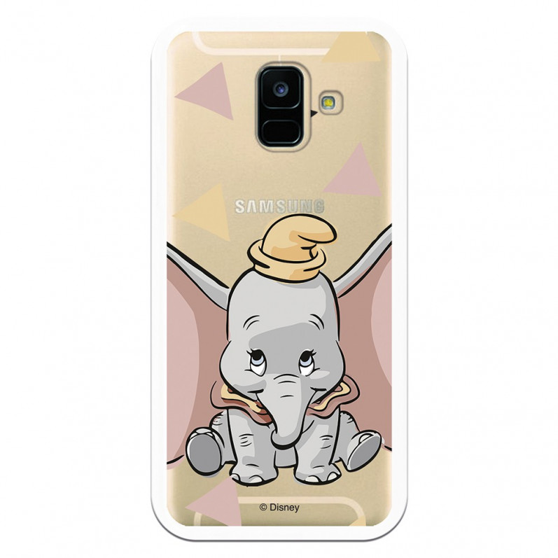 Carcasa Oficial Disney Dumbo silueta transparente para Samsung Galaxy A6 2018 - Dumbo- La Casa de las Carcasas