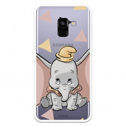 Carcasa Oficial Disney Dumbo silueta transparente para Samsung Galaxy A5 2018 - Dumbo- La Casa de las Carcasas